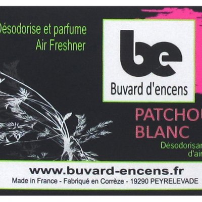 Carnet buvard d'Encens Patchouli Blanc 36 Feuillets